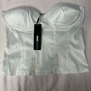 please her satin corset top FASHION NOVA